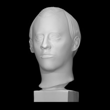 male portrait scan face head man sculpture marble 3d print model - Mito3D