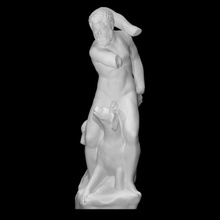 Hunde Scan Hund Zahl Skulptur Marmor nackt 3d print model - Mito3D