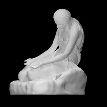 maddalena penitent scansione figura scultura donna marmo canova triste inginocchiato lutto 3d print model - Mito3D