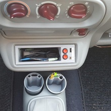 DIY voiture radio remplacement 2 rechange pièces tasse titulaire soutien l'audio USB chargeur 3d print model - Mito3D