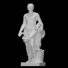 colosal estatua antinoo escanear cuerpo figura hombre Roma escultura mármol desnudo serpiente cuerno abundancia 3d print model - Mito3D