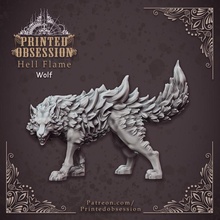 Loup monstrueux créature dnd 32mm échelle jouets Jeux dragon enfer kickstarter fureur élémentaire donjon loups 32 miniature 3d print model - Mito3D
