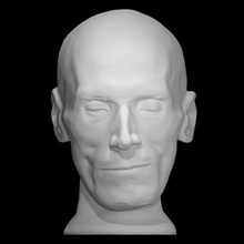 dr andrew combe scan anatomy head death-mask physician andrew-combe phrenology 3d print model - Mito3D