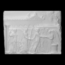 relief procession gods scan god goddess rome sculpture marble apollo diana victoria altar sanctuary latona 3d print model - Mito3D