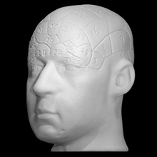 dr caldwell american marked bust scan head phrenology charles-caldwell numbered 3d print model - Mito3D