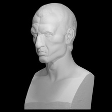 Julius Sezar taramak büst heykel imparator Alçı julius caesar 3d print model - Mito3D