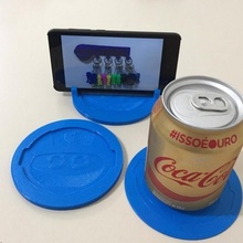p1 golden boy coaster & garden mascot robot coasters phone stand drink p1prototipos 3d print model - Mito3D
