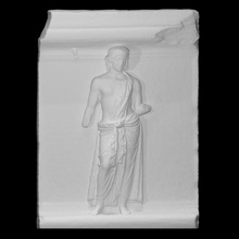 relief domitian scan figure man roman sculpture emperor cloth 3d print model - Mito3D