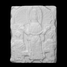 frieze fragment christ scan jesus horseback limestone berlin relief angels 3d print model - Mito3D