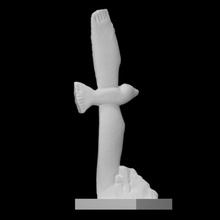Vogel Scan Tier Skulptur Statue Stein abstrakt 3d print model - Mito3D