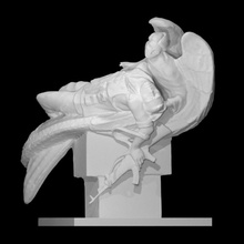 eternal memory scan figure hero man sculpture soldier statue war woman angel ugra 3d print model - Mito3D