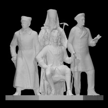 group statue scan figure man men sculpture bronze russia 3d print model - Mito3D
