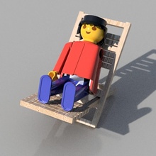 playmobil deck chair toys & games 3d print model - Mito3D