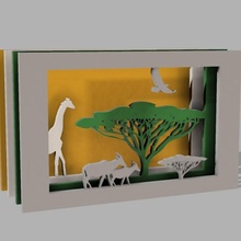 túnel livro África jardim 3d print model - Mito3D