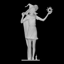 kız gün gece taramak şekil heykel bronz Güneş cadı genç 3d print model - Mito3D