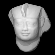 ptolemaic king scan face head portrait limestone 3d print model - Mito3D