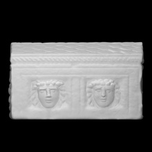 child sarcophagus scan head roman marble gorgon baalbeck 3d print model - Mito3D