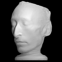 carl maria Friedrich ernst von Weber escanear anatomía romántico alemán compositor pianista yeso músico emitir death mask 3d print model - Mito3D
