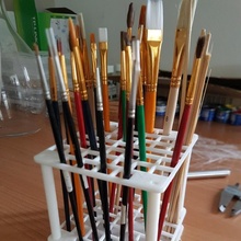 brush stand organizer & garden pencil storage painting airbrush paint pencils brushes cleandesk accesorsies 3d print model - Mito3D