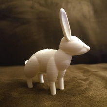 simples Coelho totêmico brinquedos jogos animal fofa estatueta tinkercad lebre totem 3d print model - Mito3D