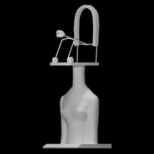trampa bucal escanear busto escultura mujer torso ratón boca resumen burganov 3d print model - Mito3D