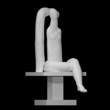 figura mulher Varredura perna escultura sentado resumo burcanov 3d print model - Mito3D