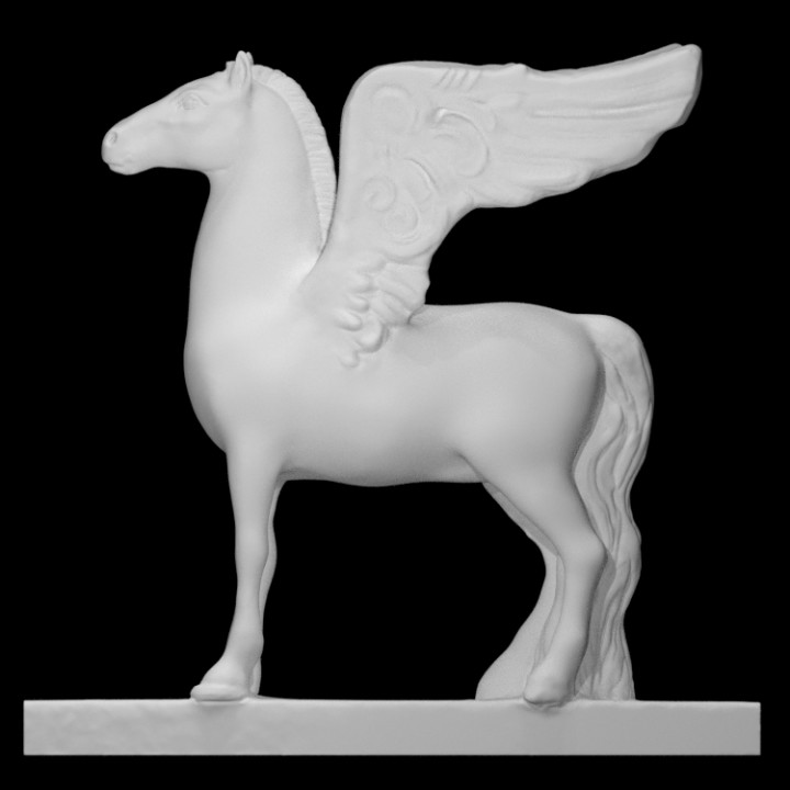 pegasus scansione scultura statua Ali bronzo cavallo Mosca astratto alato Burganov 3D print model - Mito3D