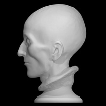 señora Spurzheim escanear anatomía death mask 3d print model - Mito3D