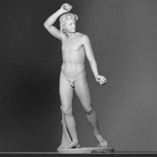 fronde analyse David héros sculpture garçon figuratif the slinger laurence macdonald 3d print model - Mito3D