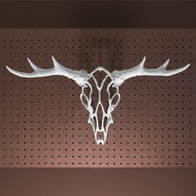 wire skull deer & garden animal animals bones head sculpture skeleton sculpt vr antlers 3d print model - Mito3D