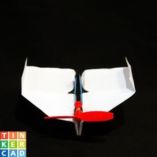 silgi grup güçlendirilmiş uçak Tinkerfun Eğitim uçmak motor kağıt hava dış mekan lastik bant bantlı 3d print model - Mito3D