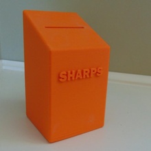 sharps disposal bin & garden knife blade safety 3d print model - Mito3D