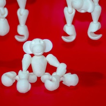 vorgeformte ape Spielzeug Spiele Tier monkey artikuliert bewegliche 3d print model - Mito3D