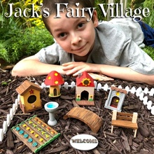 jack's fairy village tinkerfun toys & games garden summer bridge mushroom houses tinkercad tiny fairies 3d print model - Mito3D