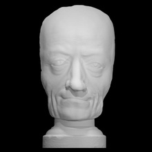 fran ois marie arouet voltaire escanear anatomía poeta francés autor filósofo yeso emitir death mask iluminación 3d print model - Mito3D