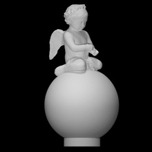 putto scan decorative sculpture child bronze park boy 3d print model - Mito3D