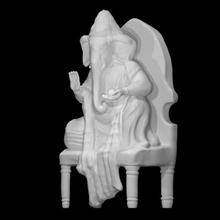 seated ganesha scan figure god hindu elephant hinduism 3d print model - Mito3D