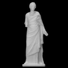 femelle statue portant chiton analyse figure femme hellénistique marbre vêtements drapé 3d print model - Mito3D