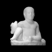 statuette child scan figure marble boy young reclining 3d print model - Mito3D