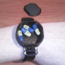 relógio pulso medicamento recipiente acessibilidade cápsula lembrete combo tornozelo 3d print model - Mito3D