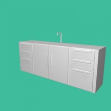 moderno sofisticato Lavello bagno mobilia cucina tinkercad 3d print model - Mito3D