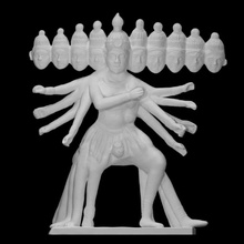 deusa Durga mahishasurmardini Varredura figura cabeça escultura cabeças 3d print model - Mito3D