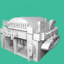 Devens hielo crema tienda tinkercad 3d print model - Mito3D