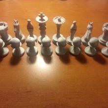 progettato set scacchi giochi tavolo 3d print model - Mito3D