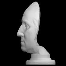 George Washington Scan Amerika USA Präsident Gips death mask george washington founding father 3d print model - Mito3D