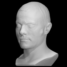 johann gasper spurzheim scansione anatomia Morte gesso cast filosofia death mask frenologia 3d print model - Mito3D