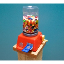 coin slide operated jelly bean machine & garden candy jellybeans dispenser beans 3d print model - Mito3D