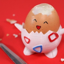 Pokémon togepi Oeuf tasse ventilateur art nintendo anime cuisine 3d print model - Mito3D