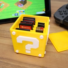 Frage Block Schalter Patrone Fall Mantel Gadgets Elektronik Halter Unterstützung Nintendo Box Super Mario bros Bros 3d print model - Mito3D