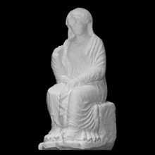 funerary statue scan figure roman woman limestone beirut 3d print model - Mito3D